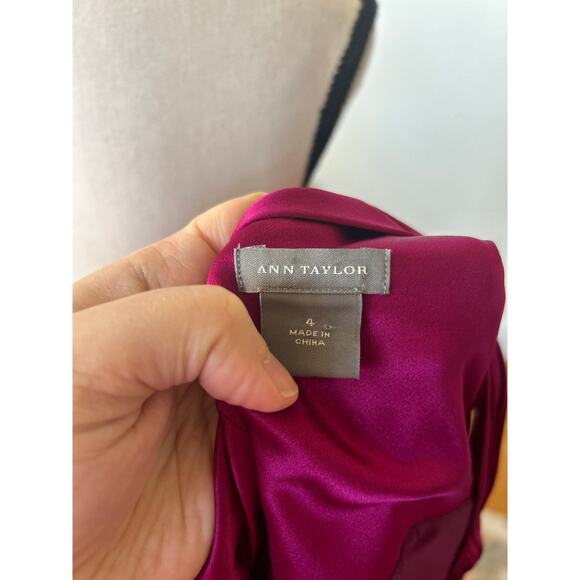 Ann Taylor Pink & Purple Ombre Silk Slip Dress - Picture 5 of 6